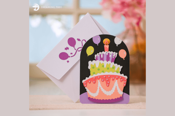 3D SVG Birthday Card Asset for Editorial Use