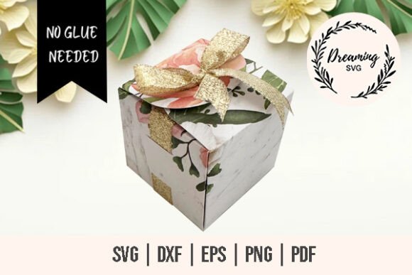 3D SVG Gift Box Template: Shapes for Digital Sales