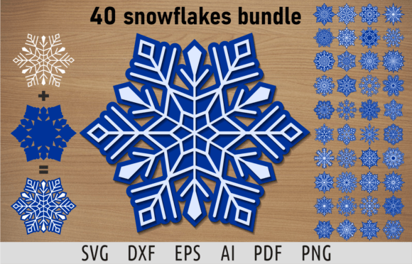 3D SVG Winter Review: Snowflake Ornament Bundle
