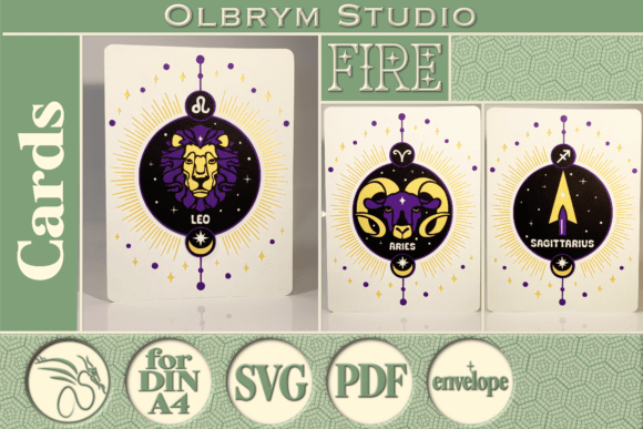 Fire Zodiac Celestial Greeting Card SVG Review