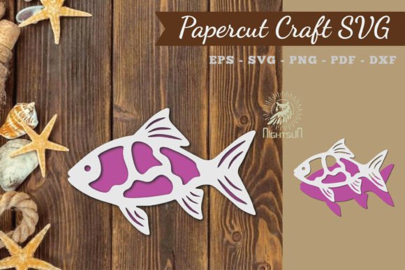 Fish Paper Cut SVG 4: 3D SVG for Other Crafts