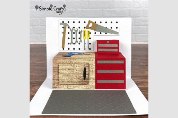 Garage Workshop 3D SVG for Father's Day Cards