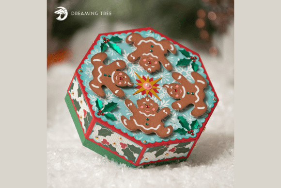Gingerbread Goodie Box SVG: 3D Christmas Asset Review