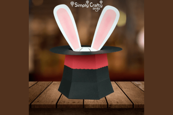 Magical Rabbit Hat Box SVG: 3D Entertainment Design
