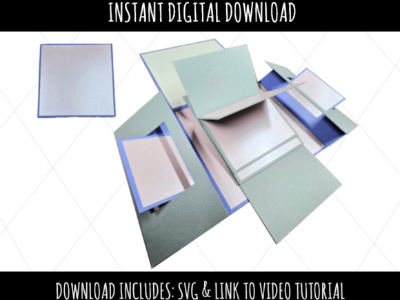 Mini Scrapbook Album Card 3D SVG for Pop-Up Cards
