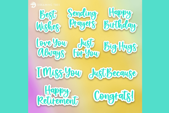 Mother's Day 3D SVG Captions for Editorial Design