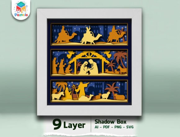 Nativity Shadow Box SVG: 3D Christmas Craft Review