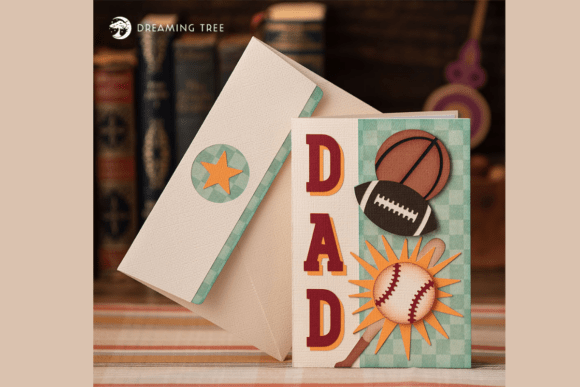 Sports Dad Card SVG: 3D SVG for Father S Day