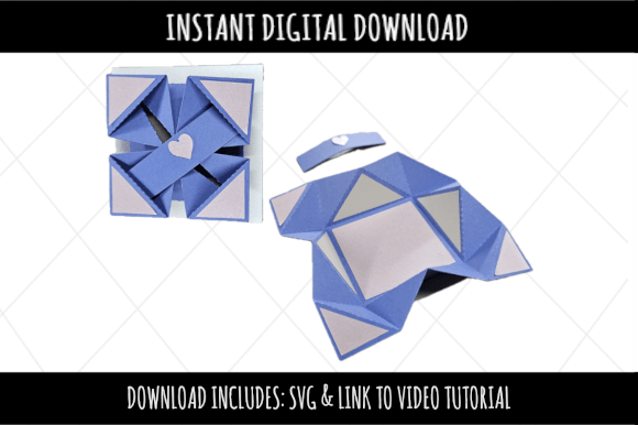 Square Fold Card: 3D SVG for Pop-Up Cards