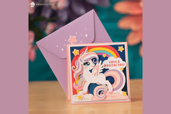 Unicorn Pop Up Card SVG: 3D SVG for Pop-Up Cards