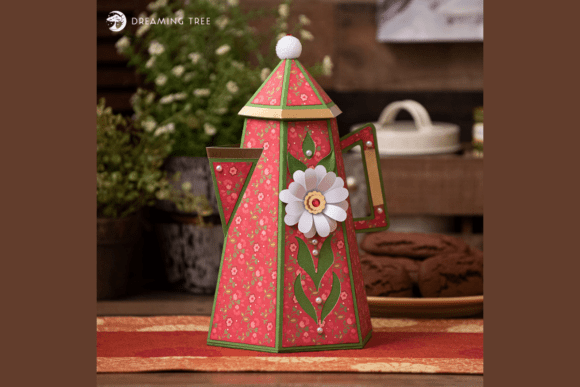 Vintage Coffee Pot SVG: 3D SVG for Centerpieces