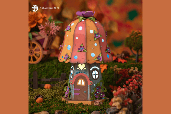 Violet's Mushroom House SVG: 3D SVG for 3D Houses